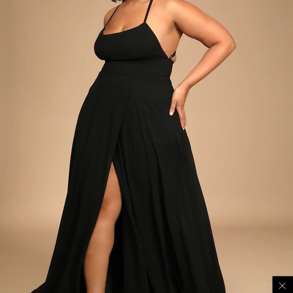 Dreamy Romance Black Backless Maxi Dress